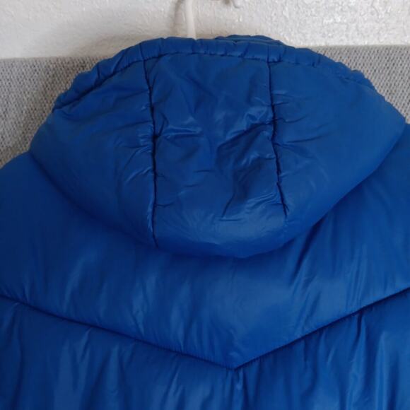 Tommy Hilfiger Puffer Jacket/Coat Womens Small Aspen Blue Hooded Logo Ski Winter - Picture 10 of 16